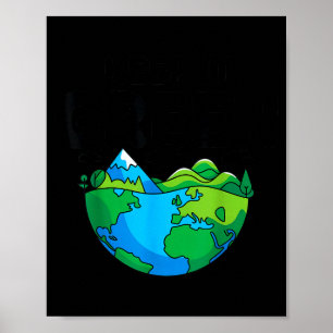 Poster Gardez la journée de la terre verte planète sensib