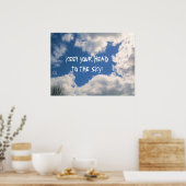 Poster GARDEZ LA TÊTE SUR L'affiche SKY (Cuisine)