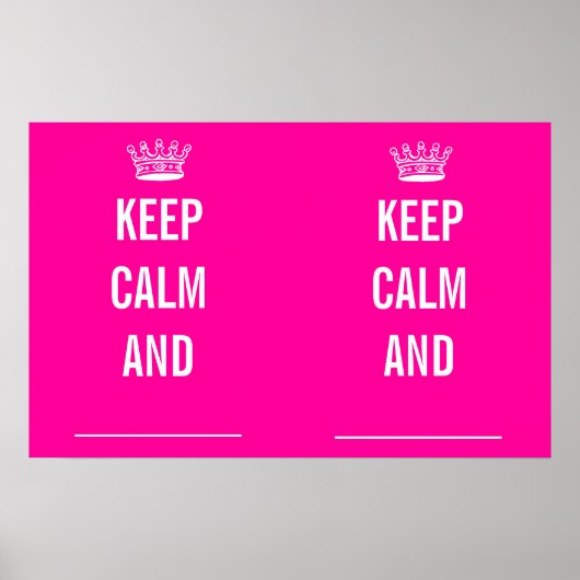 POSTER GARDEZ LE CALME ET ... (Devant)