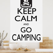 Poster Gardez le calme et allez en camping (Cuisine)