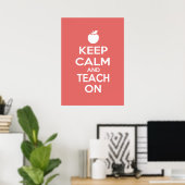 Poster Gardez le calme et apprenez-le (Bureau à domicile)