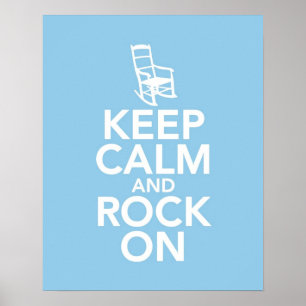 Poster Gardez le calme et basculez dessus