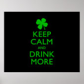 Poster Gardez Le Calme Et Buvez Plus (Devant)