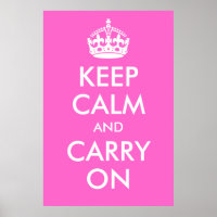 Gardez le calme et continuer sur l'impression rose