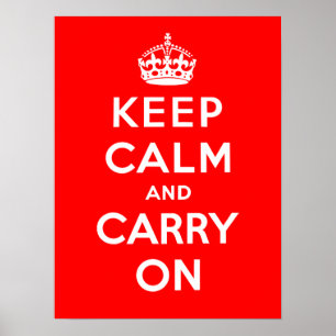 Poster Gardez le calme et continuez