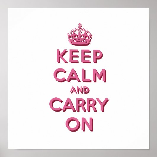 Poster Gardez le calme et continuez (Devant)