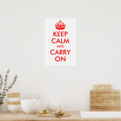Poster Gardez le calme et continuez à imprimer (Cuisine)