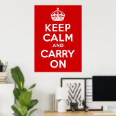 Poster Gardez le calme et continuez à imprimer (Bureau à domicile)