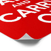 Poster Gardez le calme et continuez à imprimer (Coin)