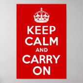 Poster Gardez le calme et continuez à imprimer (Devant)
