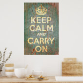 Poster Gardez le calme et continuez à imprimer (Cuisine)