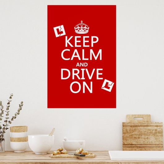 Poster Gardez le calme et continuez (apprenant) (Cuisine)