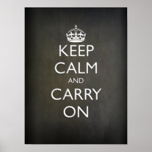 Poster Gardez le calme et continuez (la pierre noire)