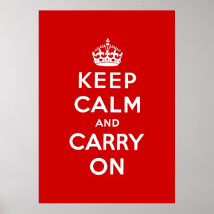 Poster gardez le calme et continuez l'original