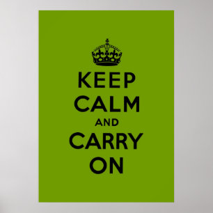 Poster gardez le calme et continuez l'original