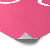 Poster Gardez le calme et continuez sur l'impression rose (Coin)