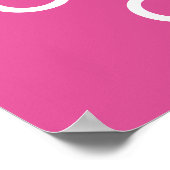 Poster Gardez le calme et continuez sur papier rose framb (Coin)