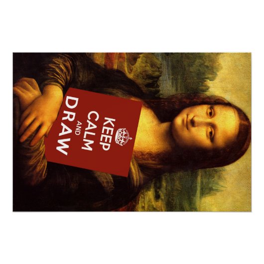 Poster Gardez Le Calme Et Dessinez (Devant)