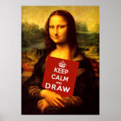 Poster Gardez Le Calme Et Dessinez (Devant)