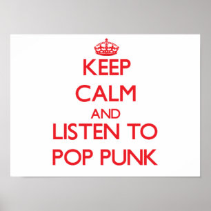 Poster Gardez le calme et écoutez le PUNK de POP