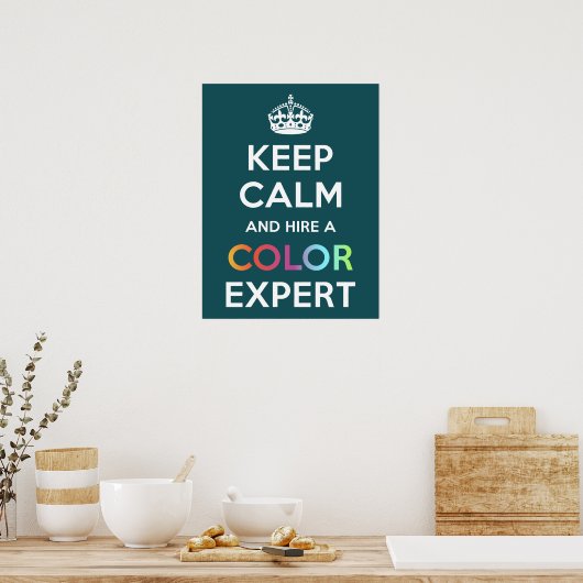 Poster Gardez le calme et embauchez un expert en c (Cuisine)