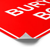 Poster Gardez le calme et enterrez le signe drôle (Coin)