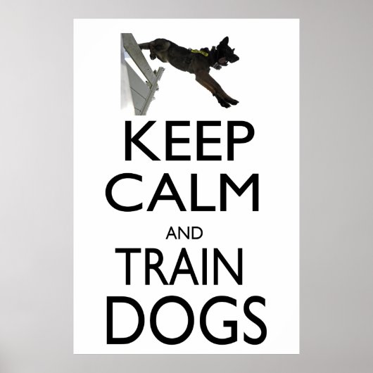 Poster Gardez le calme et entraînez des chiens (Devant)