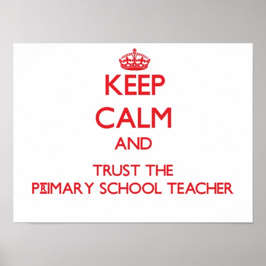 Poster Gardez le calme et faites confiance à l'enseignant (Devant)
