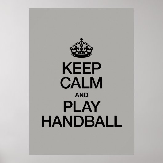 POSTER GARDEZ LE CALME ET JOUEZ AU HANDBALL (Devant)