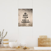 POSTER GARDEZ LE CALME ET KISSEZ UN LESBIEN (Cuisine)