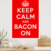 Poster Gardez le calme et la balise allumés (Cuisine)