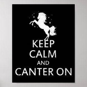 Poster Gardez Le Calme Et La Canne Sur L'Équitation Équit