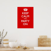 POSTER GARDEZ LE CALME ET LA FÊTE (Cuisine)