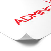 Poster Gardez le calme et l'amour comme assistant adminis (Coin)