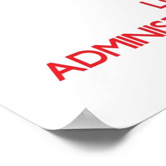 Poster Gardez le calme et l'amour comme assistant adminis (Coin)