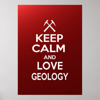 Poster Gardez le calme et l'amour géologie