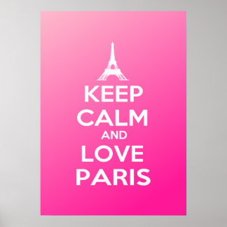 Poster Gardez le calme et l'amour Paris