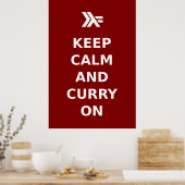 Poster Gardez le calme et le curry allumés (Cuisine)