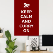 Poster Gardez le calme et le curry allumés (Bureau à domicile)