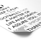 Poster Gardez le calme et le football (Coin)