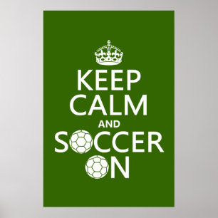Poster Gardez le calme et le football allumé