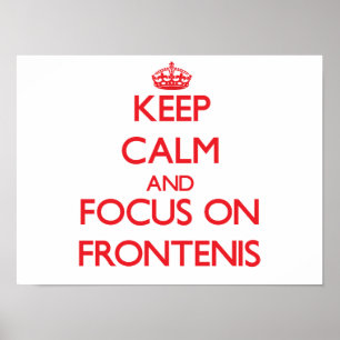 Poster Gardez le calme et le foyer sur Frontenis