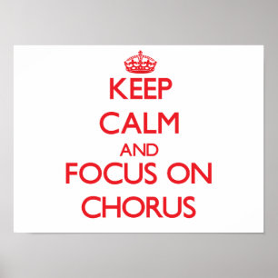 Poster Gardez le calme et le foyer sur le choeur