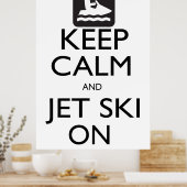 Poster Gardez le calme et le Jet Ski (Cuisine)