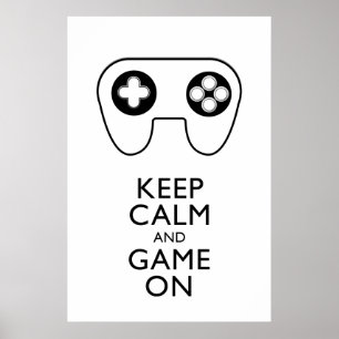 Poster GARDEZ LE CALME ET LE JEU EN MARCHE - Pavé de jeu