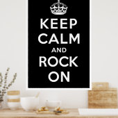 Poster Gardez le calme et le rock (Cuisine)