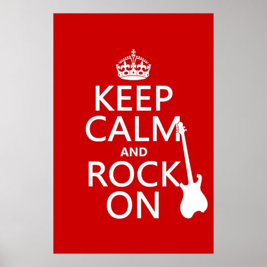 Poster Gardez le calme et le rock sur (guitare)(n'importe (Devant)