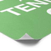 Poster Gardez le calme et le tennis sur papier (Coin)