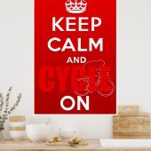 Poster Gardez le calme et le vélo sur British Cycling (Cuisine)