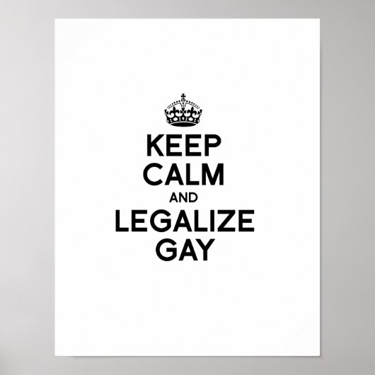 POSTER GARDEZ LE CALME ET LÉGALISEZ LE GAYS (Devant)